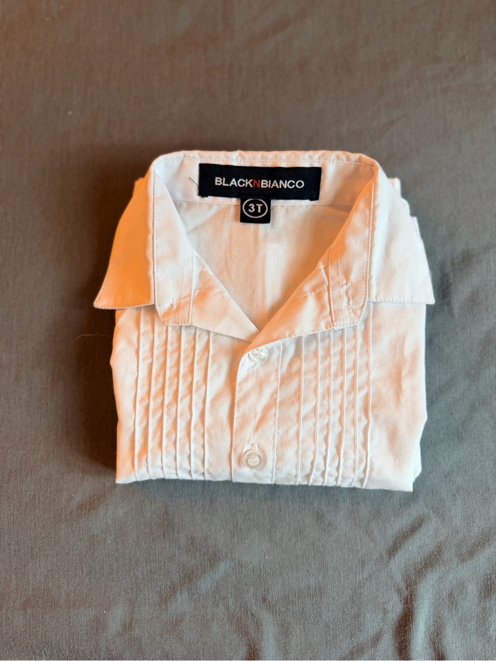 Boys' White Button-Down Shirt - 3T